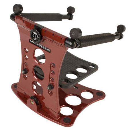 Ultimate Support LPT-1000 HyperStation Two-tier Portable Laptop and DJ Stand, Red