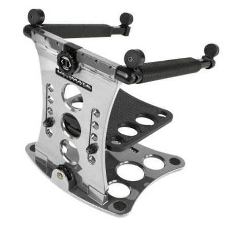 Ultimate LPT-1000S HyperStation Portable Laptop Stand, Removable Shelf, Silver