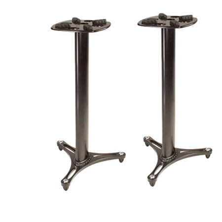Ultimate Support MS-90 Second-Generation Column 36" Studio Monitor Stand with Non-marring Decoupling Pads and Three Internal Channels, Pair, Black