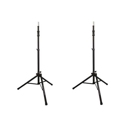 Ultimate Support 2 Pack TS-100B Air-Powered Series Lift-assist Aluminum Tripod Speaker Stand with Integrated Speaker Adapter