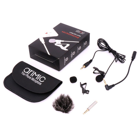 Ulanzi Arimic Clip-On Lapel Lavalier 3.5mm Jack Condenser Microphone SKU#1480565