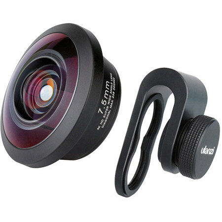 Ulanzi 7.5mm HD Fisheye Phone Camera Lens with 17mm Lens Clip, 238 Degree
