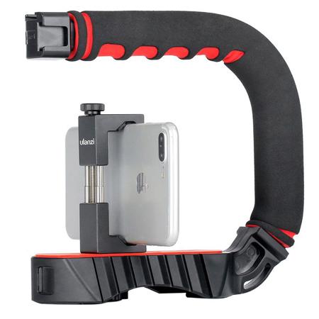 ULANZI U-Grip Pro ハンドヘルド ビデオリグ ステディカム トリプルコールドシュー付き 安定ハンドルグリップ iPhon 並行輸入