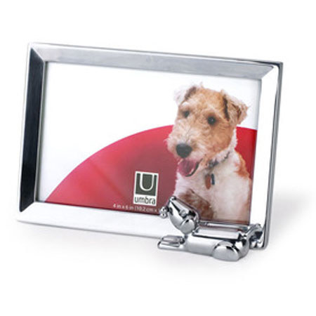 Umbra Memoire Dog, Metal Desk Frame, Color: Chrome.