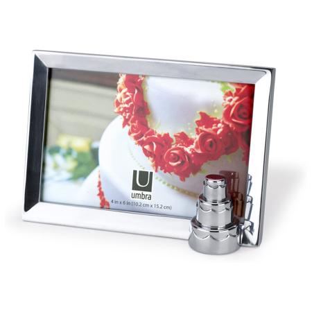 Umbra Memoire Cake Metal Desk Frame for 4x6" Photograph, Chrome