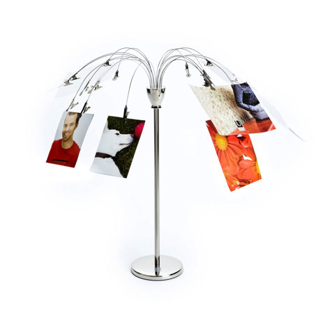 Umbra 14x17" Fotofalls Desktop Standing Display for 18x Photos, Polished Nickel
