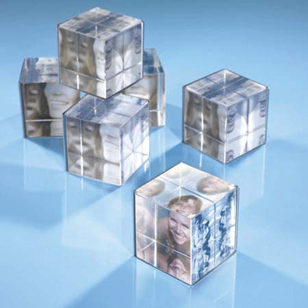 Umbra Ice Clear Acrylic Cube for 3 2.5x2.5in Photo