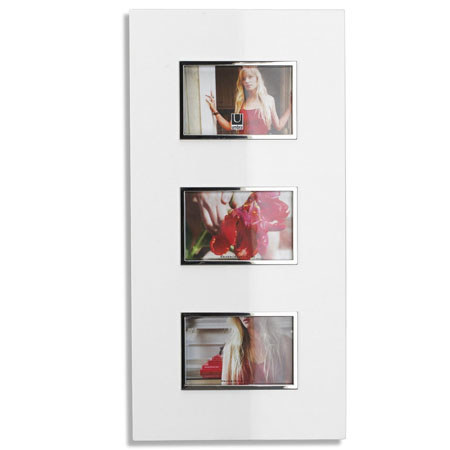 Umbra Sewuence Multi Photo Wood Frame Holds 3-4x6" Photos -White