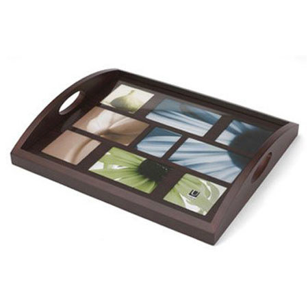 Umbra Host, Wood Serving Trays That Dual As A Photo Frame - Espresso