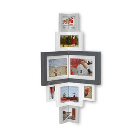 Umbra Empire Wood Wall Frame for Outside Corners, White/Charcoal