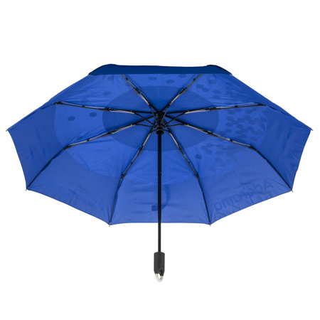 Adorama 40" Folding Umbrella for Rain, Blue with White Logo