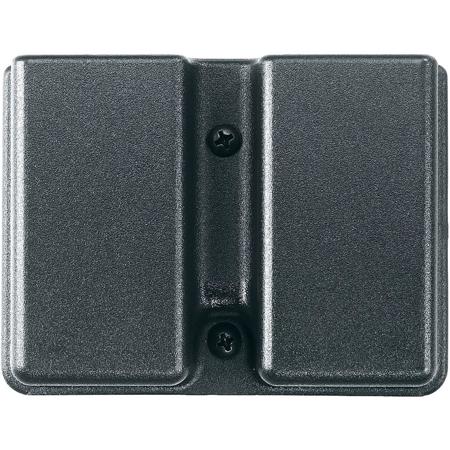 Uncle Mike's Kydex Double Magazine Case, Double Row Belt Model, Black