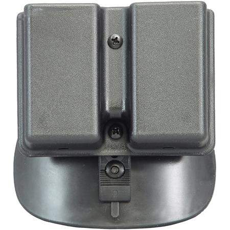 Uncle Mike's Kydex Double Magazine Case, Double Row Paddle Model, Black