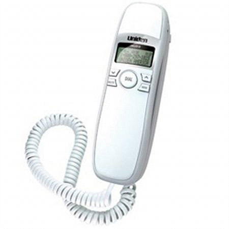 Uniden 1260WH Slimline Caller ID Corded Phone, White