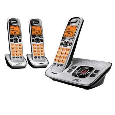 Uniden D1680-3 DECT 6.0 Cordless Phone with Digital Answering System, 3 Handsets