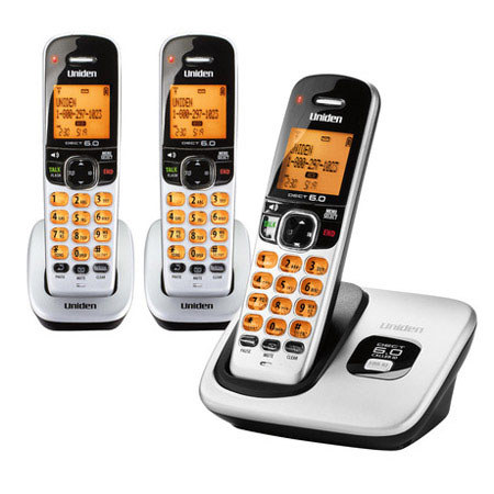Uniden D1760-3 Three Handset DECT 6.0 Cordless Phone with Caller ID