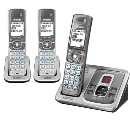 Uniden D2380-3 Three Handset DECT 6.0 Cordless Phone with Digital Answerer