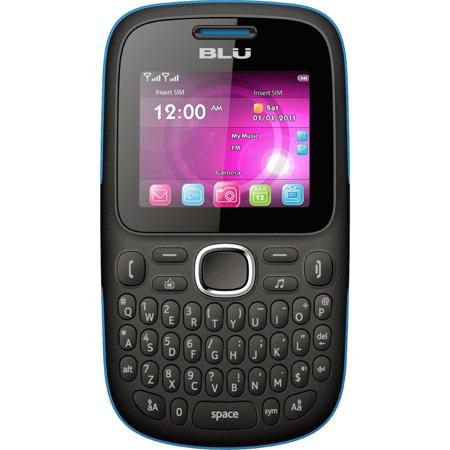 Blu Samba TV Q170T GSM Dual-SIM Qwerty Cell Phone, Unlocked Black/Blue