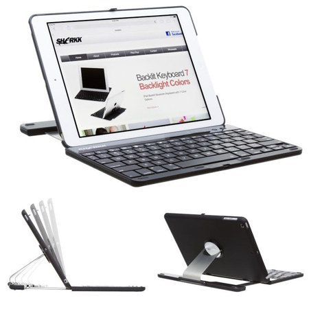 Sharkk Wireless Bluetooth Keyboard Case and Stand for Apple iPad Air 2 Tablet