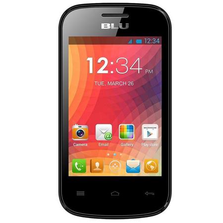 Blu Dash JR D141W Smartphone, GSM/2.5G, Unlocked, Black