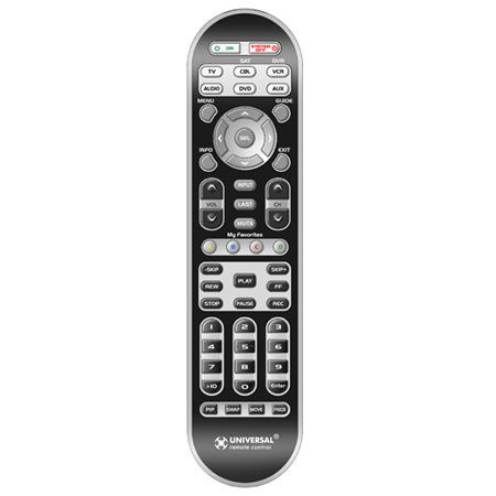 Universal Remote R6 Remote Control, IR Learning, Black