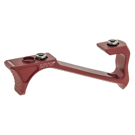 UTG Keymod Ultra Slim Angled Foregrip, Matte Red