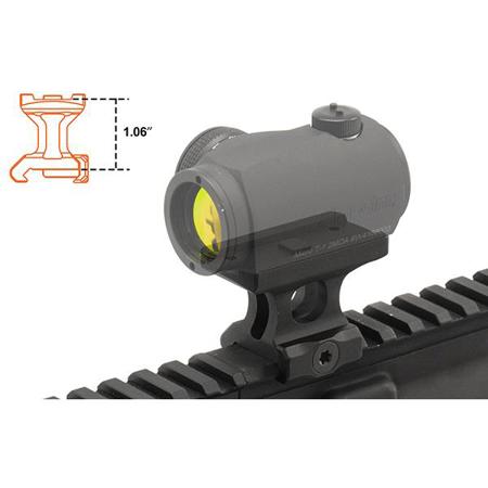 UTG Lower 1/3 Co-Witness Super Slim Picatinny T1 Mount, Matte Black