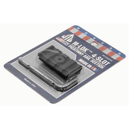 UTG PRO 4 Slot Picatinny Rail Section for M-LOK Mounting Platform, Black