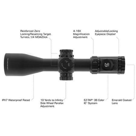 UTG 4-16x44 ACCUSHOT OP3 Riflescope, Illum UMOA Ret, Side UTG 4-16x44 ACCUSHOT OP3 Riflescope, Illum UMOA Ret, Side