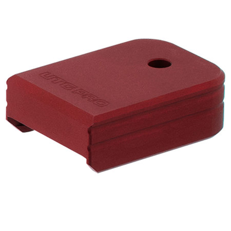 UTG PRO +0 Base Pad for Factory Glock Double Stack Small Frame Magazines, Matte Red