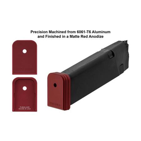 UTG PRO +0 Base Pad for Factory Glock Large Frame Magazines, Matte Red