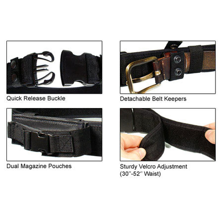 UTG Leapers UTG New Gen Heavy Duty Elite Law Enforcement Pistol Belt, Black