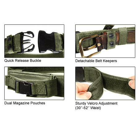UTG Leapers UTG New Gen Heavy Duty Elite Law Enforcement Pistol Belt, OD Green