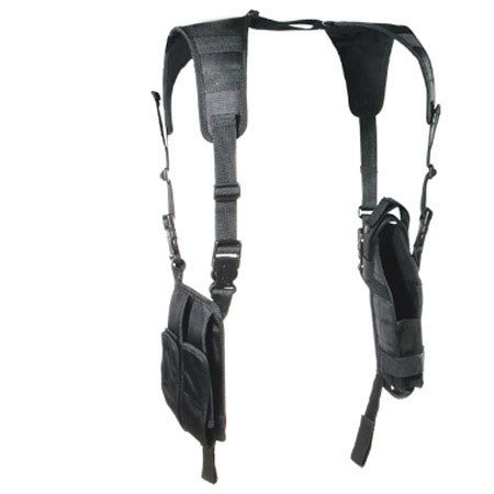 UTG Deluxe Vertical Right Hand Shoulder Pistol Holster, Black