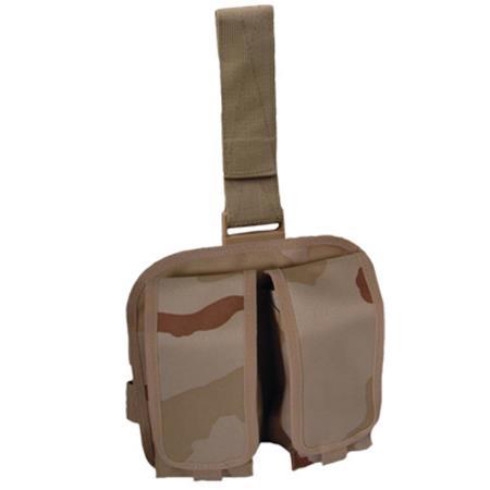 UTG Double Drop-leg Mag Pouch, Desert Camo