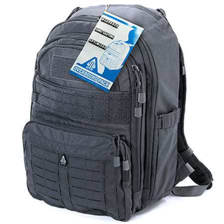 UTG Overbound Backpack, 600D Polyester, Gun Metal Gray PVC-P836GM
