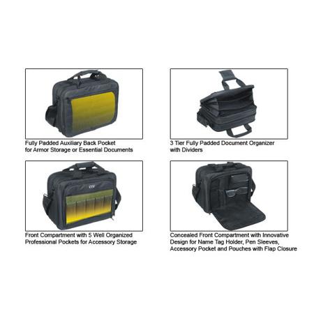 UTG Special Ops Computer Office and Concealed Firearm Bag, Olive Drab Green