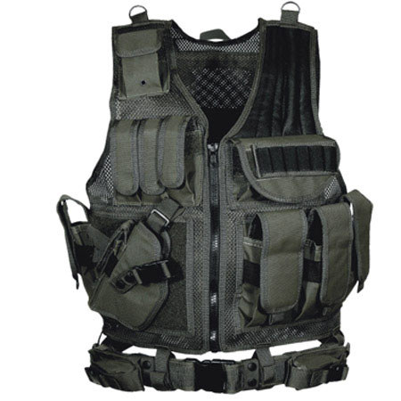 UTG Leapers UTG 547 Law Enforcement Tactical Vest, Left Handed, Black