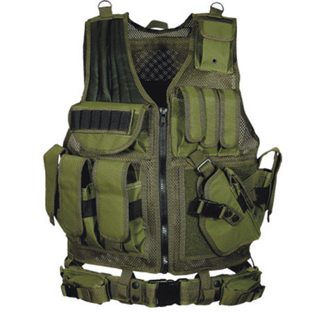 UTG Leapers UTG 547 Law Enforcement Tactical Vest, Right Handed, OD Green