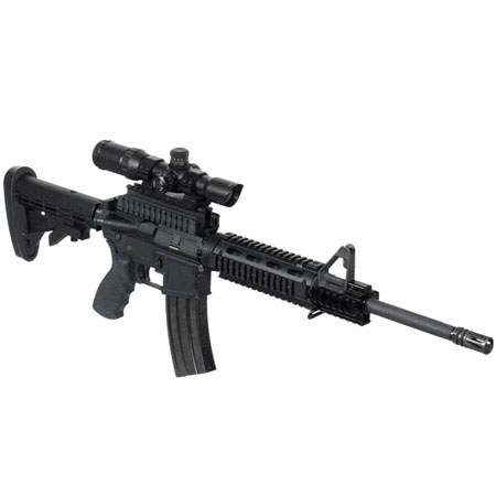 UTG Leapers UTG 1-4.5x28 AccuShot Riflescope, Illum Mil-Dot, Rings