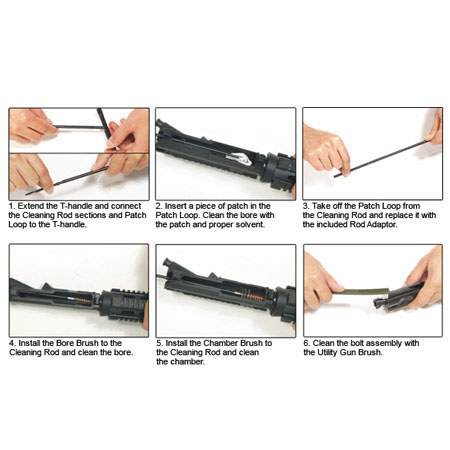 UTG Leapers UTG Model Cleaning Kit for 5.56/7.62 Calibers, Standard 8-32 Threads