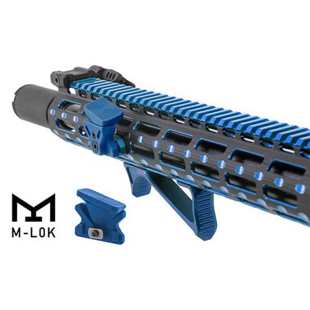 UTG M-LOK Angled Index Thumb Mount for Handguards with Octagonal Profiles, Blue