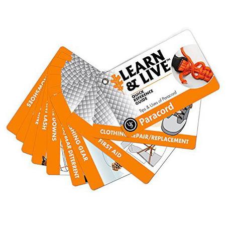 UST Learn & Live Paracord Cards, Ten Informative Laminated Cards