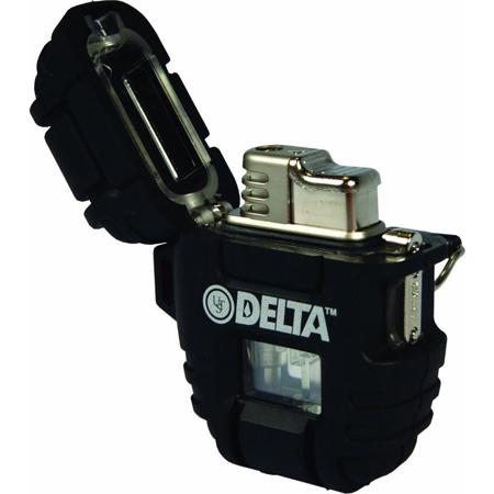 UST Delta Stormproof Butane Lighter, Lights up to 30,000 Times, Black