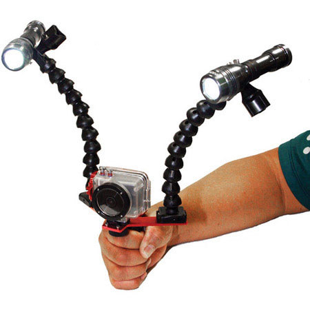 Intova Pistol Grip Tray for POV Camera / Housing and 2 Lights