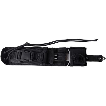 UZI 10.5" Mossad I Knife with Stainless Steel Single Edged Blade, Black/Silver