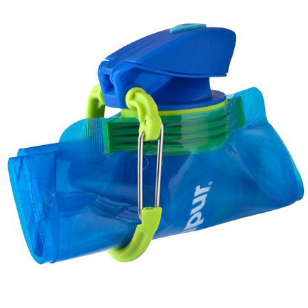 Vapur Element Bottle with Custom Vapur-designed SuperCap, 0.1 Liters, Water Blue