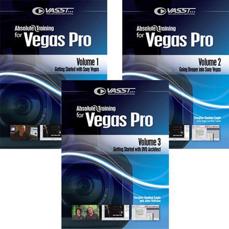 Vasst Absolute Training DVD for Sony Vegas + DVD, Volume 1-3 Set (Eng & Spanish)