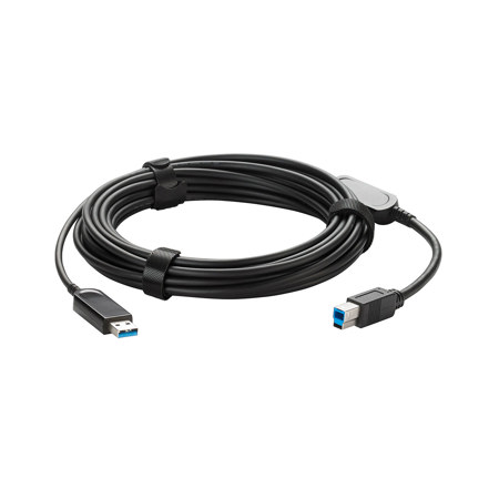 Vaddio 26.2' USB 3.0 Type-B to Type-A Male Active Optical Cable, Black