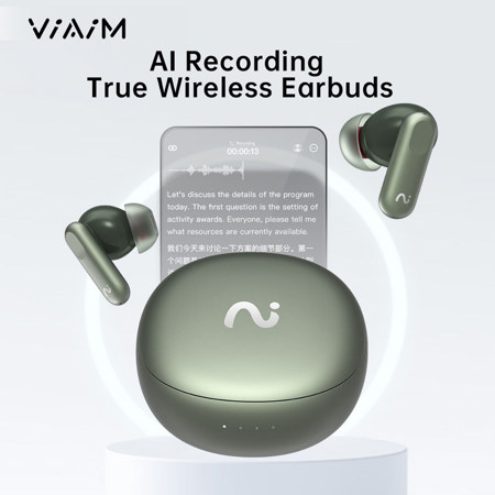viaim Nano+ Wireless Smart ANC Earbuds,AI Voice Recorder